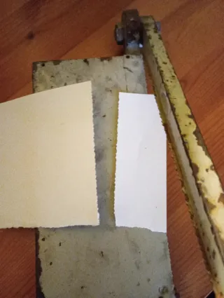 Guillotina de fotografía antigua