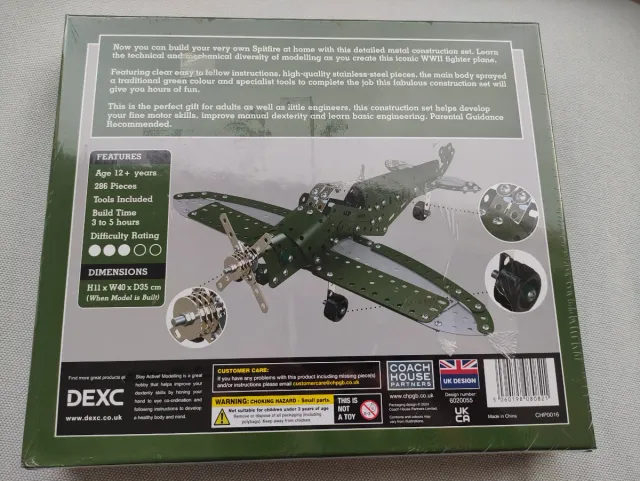 Maqueta Metal Spitfire Construcción UK Design