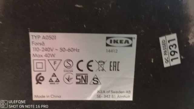 Flexo Ikea Verde Menta Metal