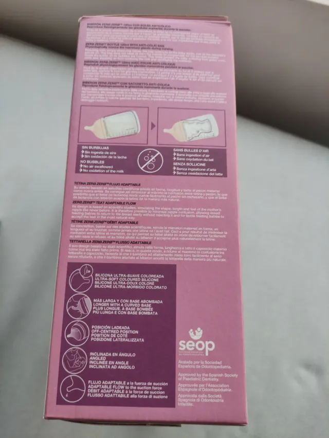 Sacaleches manual Suavinex + Biberón Zero.Zero