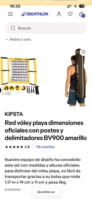 Red Vóley Playa BV900 Kipsta-Precio original: 130€