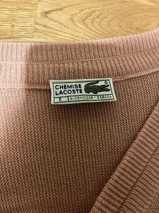 Cárdigan rosa Lacoste