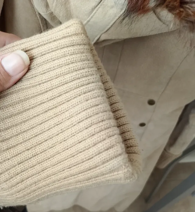 Abrigo piel vuelta capucha pelo mujer Talla S