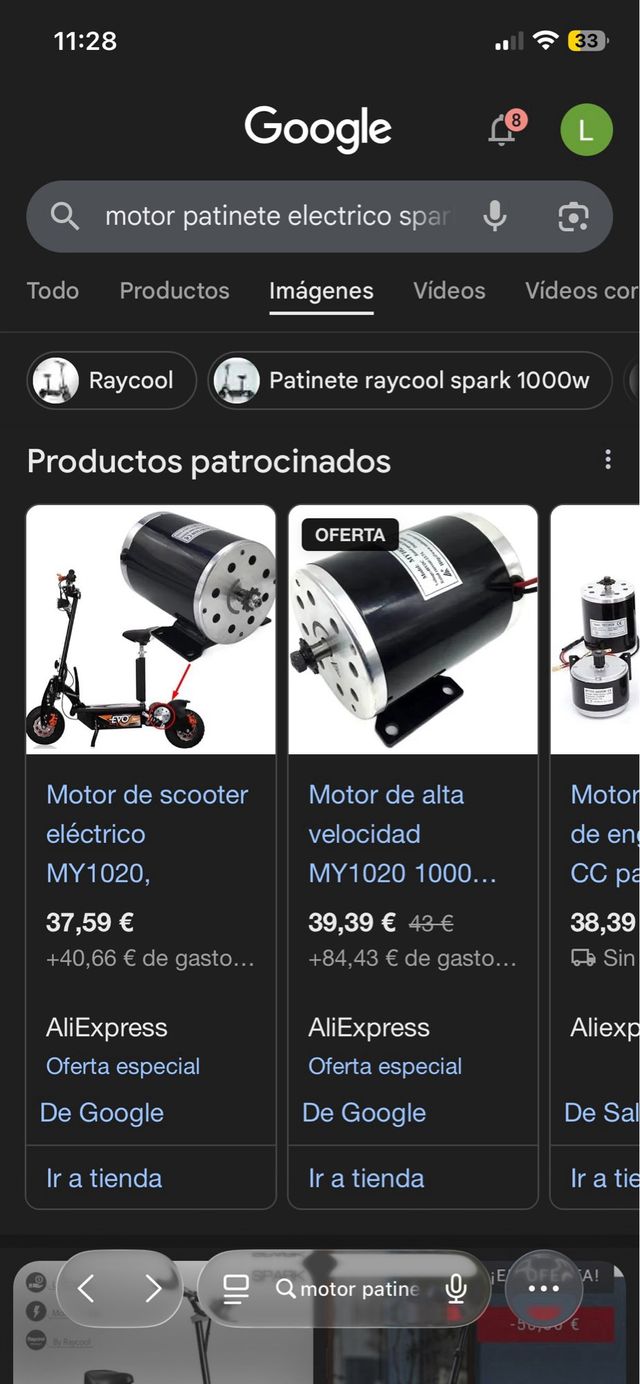 Patin eléctrico Spark 1000w leer i ver última foto