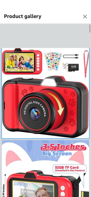 Cámara Digital Infantil Roja