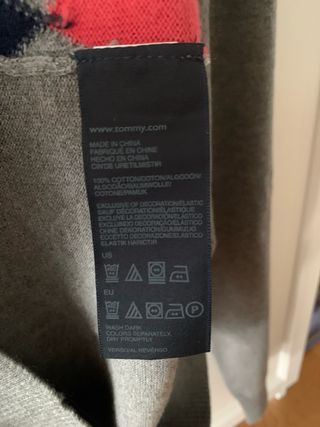 Jersey Tommy Hilfiger Rombo Gris Azul Rojo M
