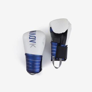 Guantes de boxeo Outshock 500 blanco/azul