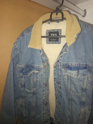 Chaqueta vaquera Zara forrada hombre