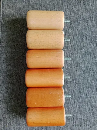 Patas de madera para muebles (Set de 6)