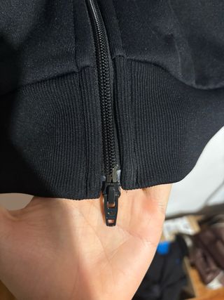 Chaqueta Bomber Adidas Negra y Blanca Hombre