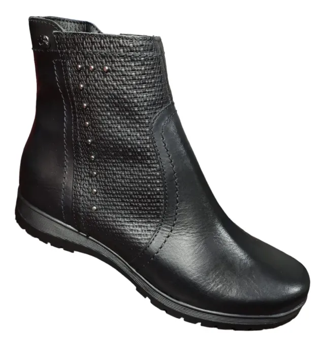 Botas Bottero Cuero Mujer Negras