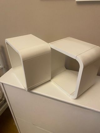 Estanterías cuadradas blancas (2 unidades)