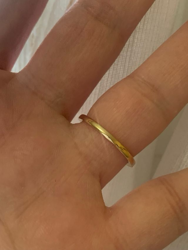Anello solitario oro misura 19