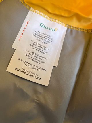 Gilet Glovo giallo taglia L nuovo