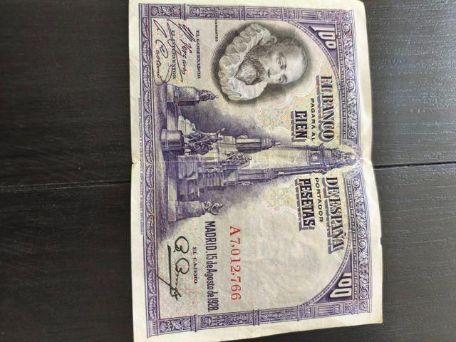 Billetes antiguos españoles 100/50/25 pesetas