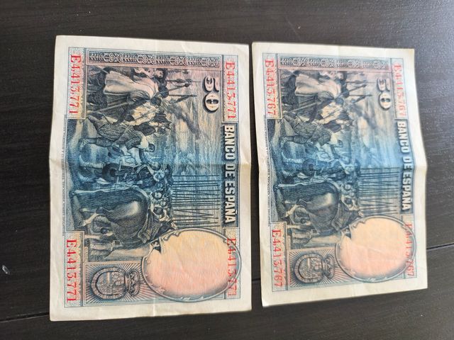 Billetes antiguos españoles 100/50/25 pesetas