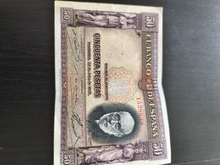 Billetes antiguos españoles 100/50/25 pesetas
