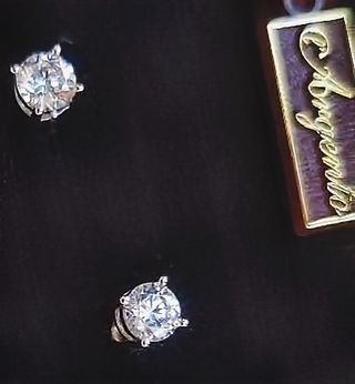 Orecchini punto luce Argento 925 Zirconi, NUOVI