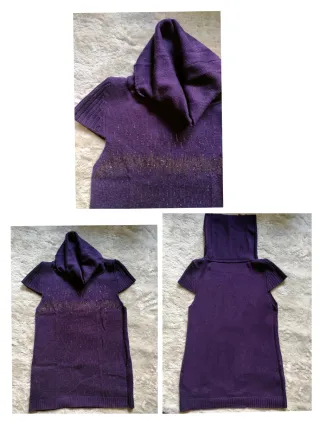 Jersey morado largo abalorios