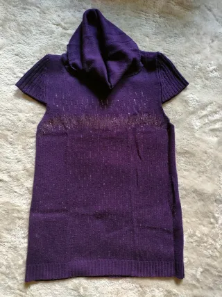 Jersey morado largo abalorios