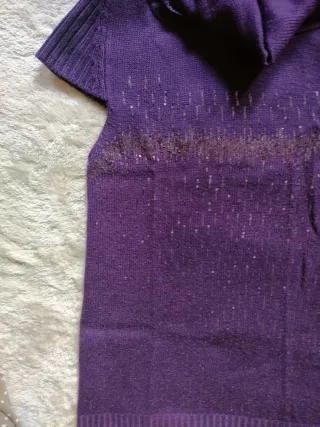 Jersey morado largo abalorios