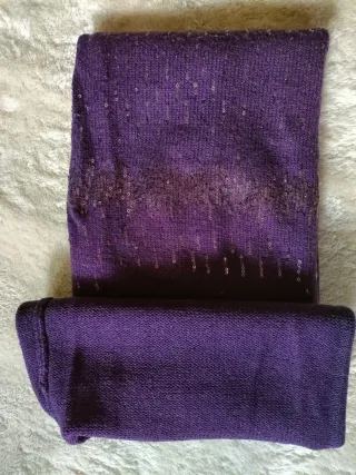 Jersey morado largo abalorios