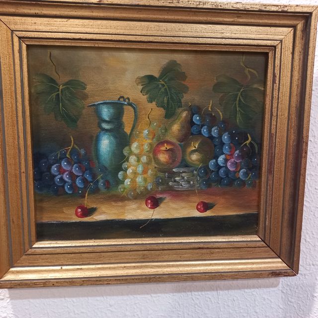 Quadro de natureza morta a óleo