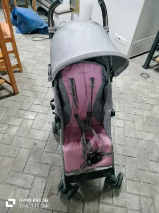 Silla de paseo McLaren rosa y gris