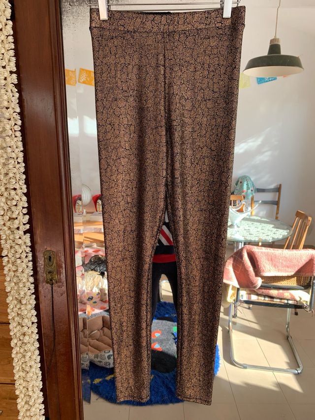 Mallas Topshop doradas efecto serpiente