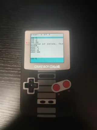 Game Boy Color Custom Negra con Diseño NES