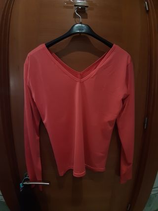 Lote 2 camisetas manga larga M azul coral