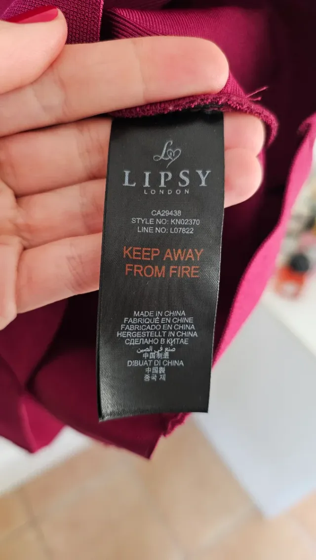 Vestido Lipsy London Burdeos Talla M