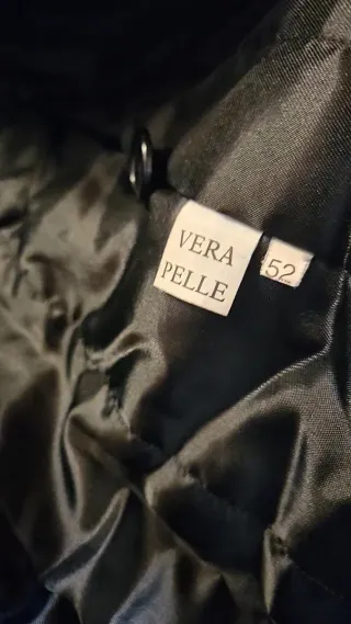 Cappotto lungo in vera pelle nera