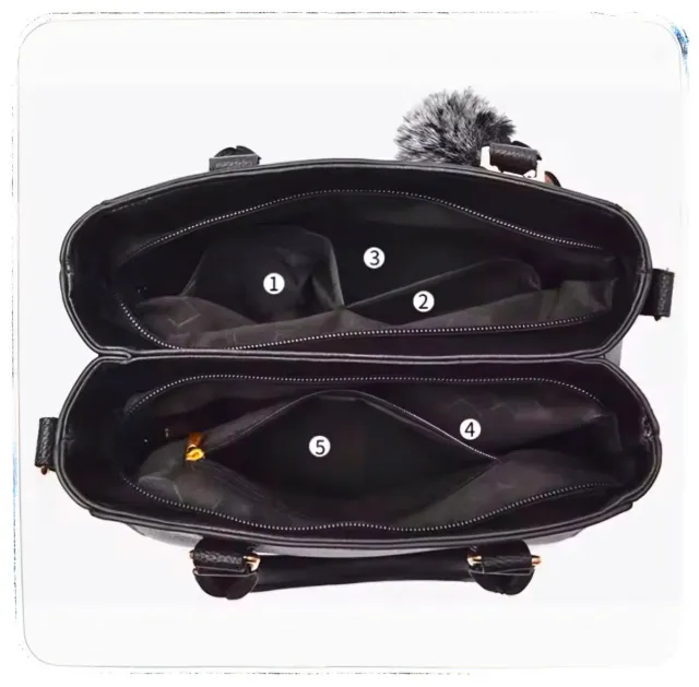 Borsa Khaki ricamata in ecopelle