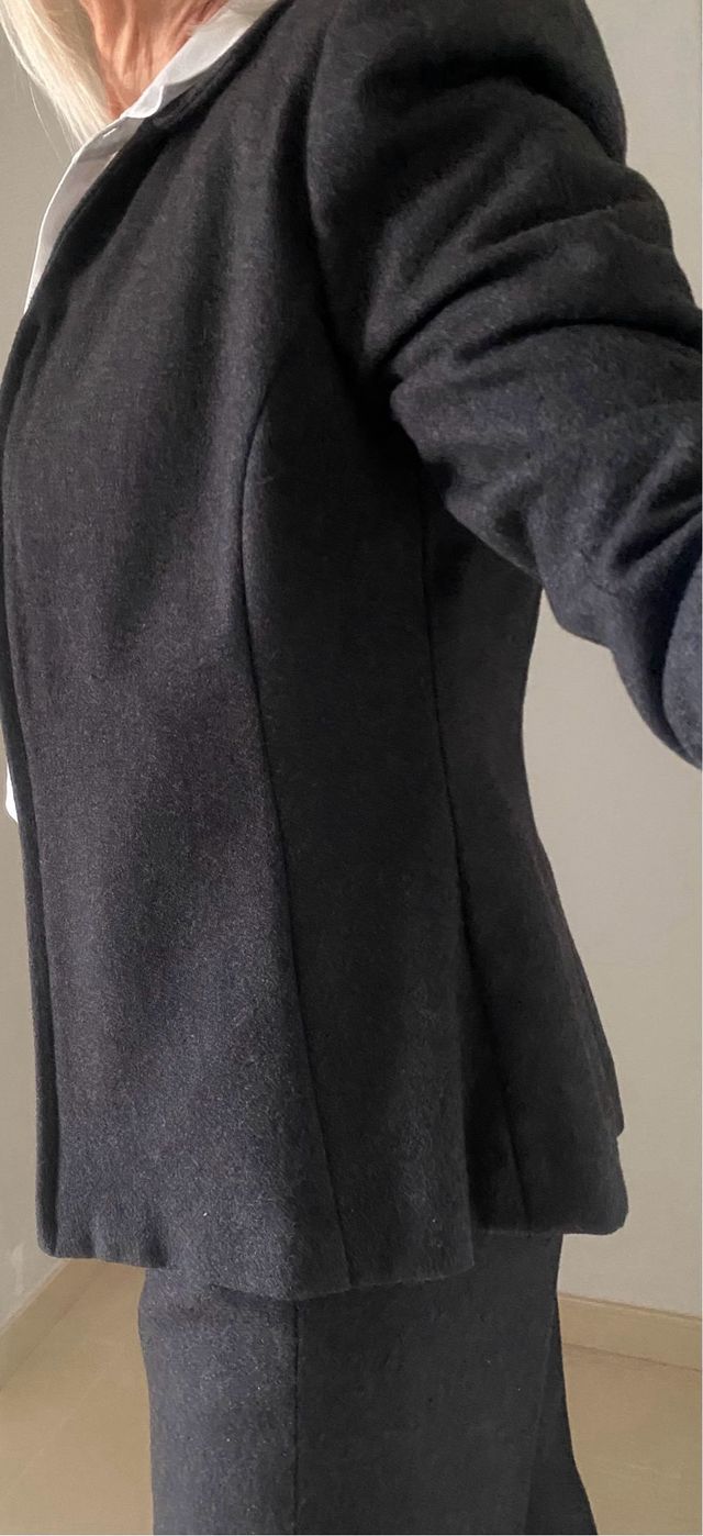 Traje de lana marrón chocolate