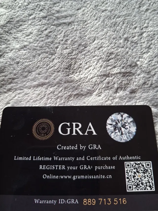 Anillo GRA Moissanite Plata Nuevo