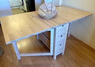 Tavolo Pieghevole in Legno Massello di Betulla Ikea Norden