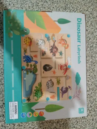 Juego Laberinto Dinosaurios Madera 36m+