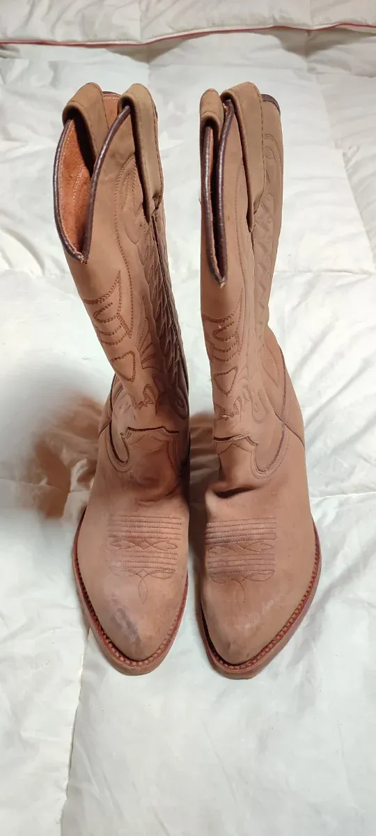 Botas camperas piel marrón clarito talla 37-38