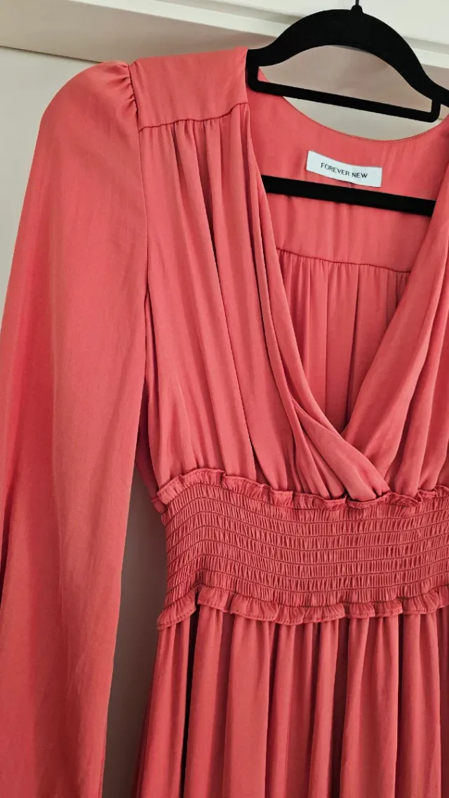 Vestido Midi Forever New Coral Claro