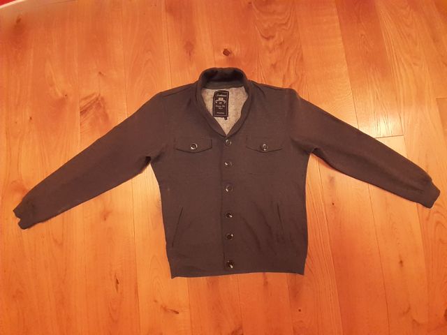 Cardigan Felpa Vintage 100% Cotone 4 Tasche