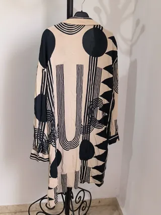 Camisa larga estampada mujer