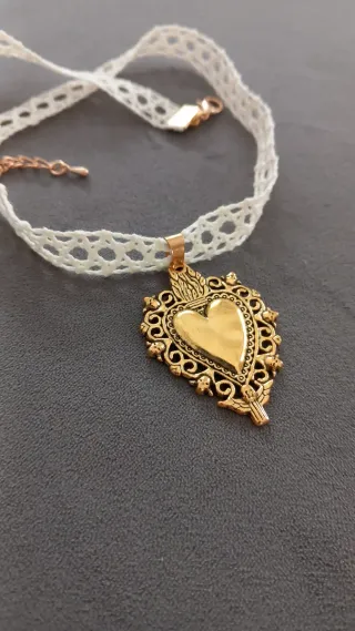 Colgante Corazón Fallera Huertana Traje Regional