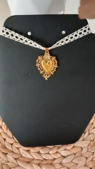 Colgante Corazón Fallera Huertana Traje Regional