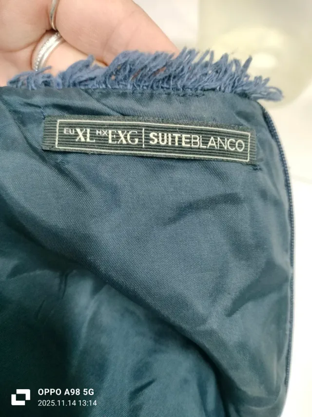 Vestido azul tejido sin mangas