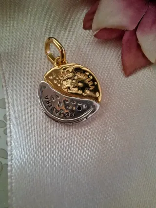 Charm Medaglione Sole e Luna Per Aspera Ad Astra