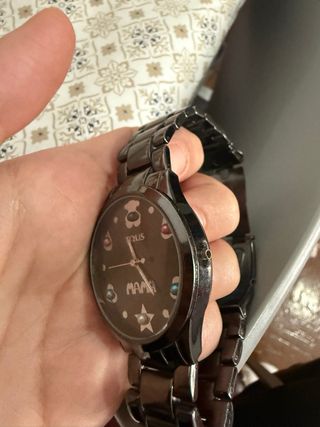 Reloj Tous Mamá Negro y Plateado