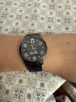 Reloj Tous Mamá Negro y Plateado