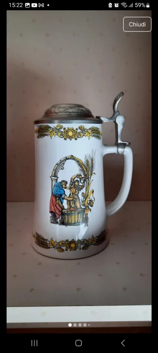 Boccale Tedesco Ceramica Krug/Stein