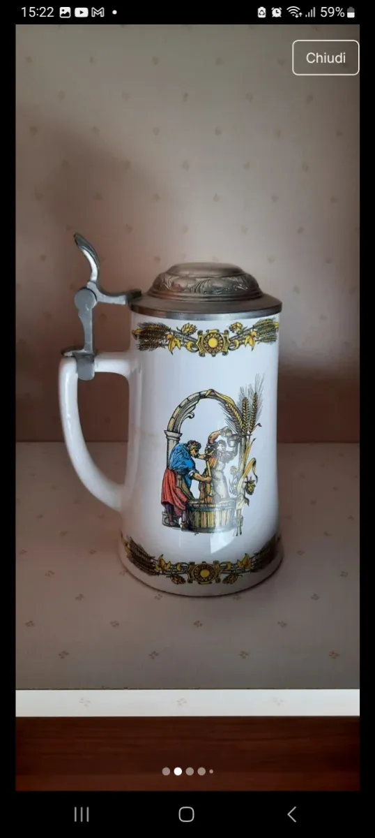 Boccale Tedesco Ceramica Krug/Stein